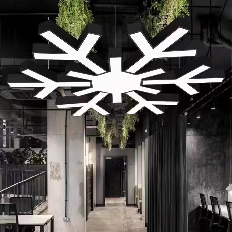 led centro comercial supermercado candelabros gimnasio industrial estilo de viento lámpara de café en línea sala de baile de deportes electrónicos oficina lámparas personalizadas
