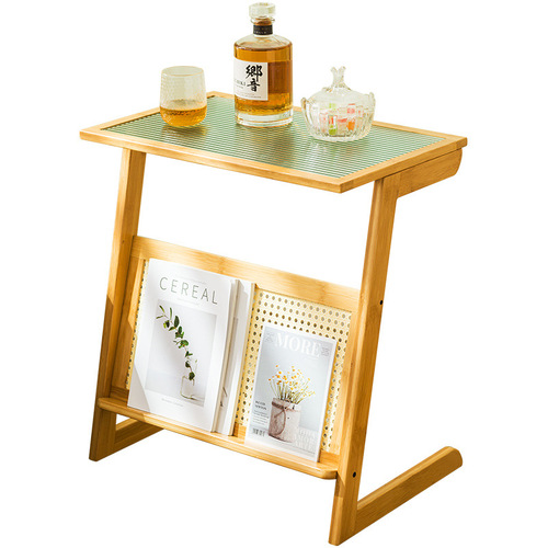 Side table, small coffee table, bedside table, sofa, side table cabinet, Changhong glass small apartment square tea table, Japanese style mini corner table