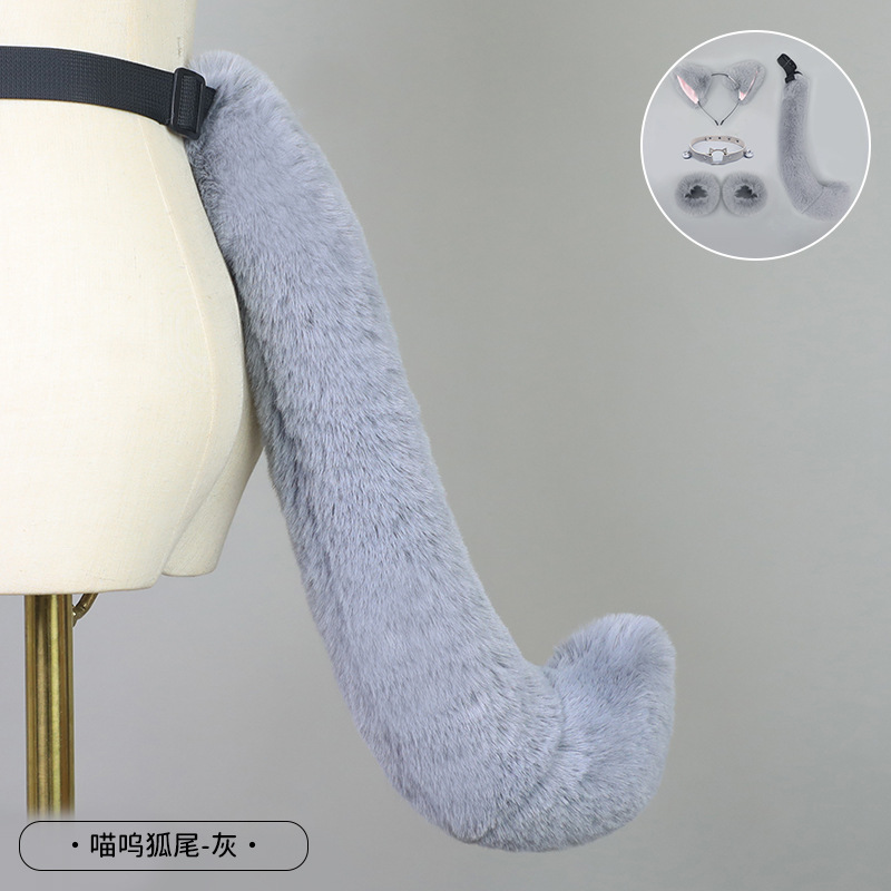 De una sola pieza hecha a mano de peluche Lolita diadema de oreja de gato KC accesorios para el cabello bestia oído tocado Fox oreja horquilla