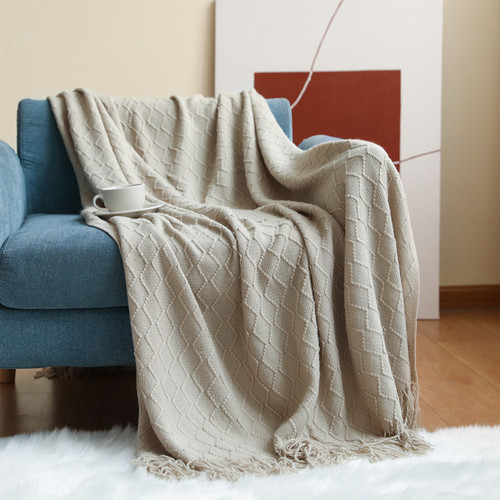 INS Sofa Blanket Knitted Small Blanket Diamond Nap Blanket Air Conditioning Blanket Bed Cover Blanket Lunch Blanket Blanket