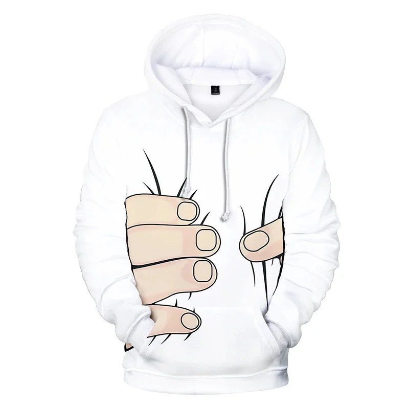 2023 Foreign Trade New Interesting Slim Big Finger 3D Printed Hoodie for Couples Harajuku Street Fashion Sweatshirt 2023 Foreign Trade New Interesting Slim Big Finger 3D Printed Hoodie for Couples Harajuku Street Fashion Sweatshirt