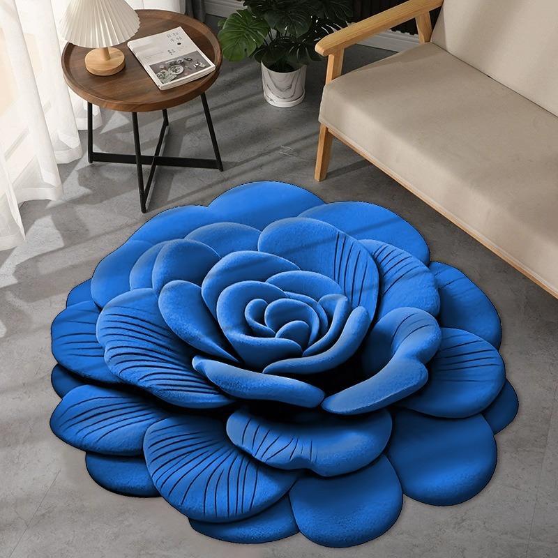 国境を越えた売れ筋の3D立体花柄珪藻泥フロアマット、バスルームドアマット、吸水性、滑り止め、速乾性フットマット|undefined