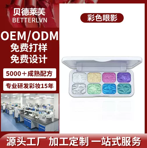 网红爆款马卡龙变色龙高光盘偏光炫彩8色截断彩色眼影定制代加工