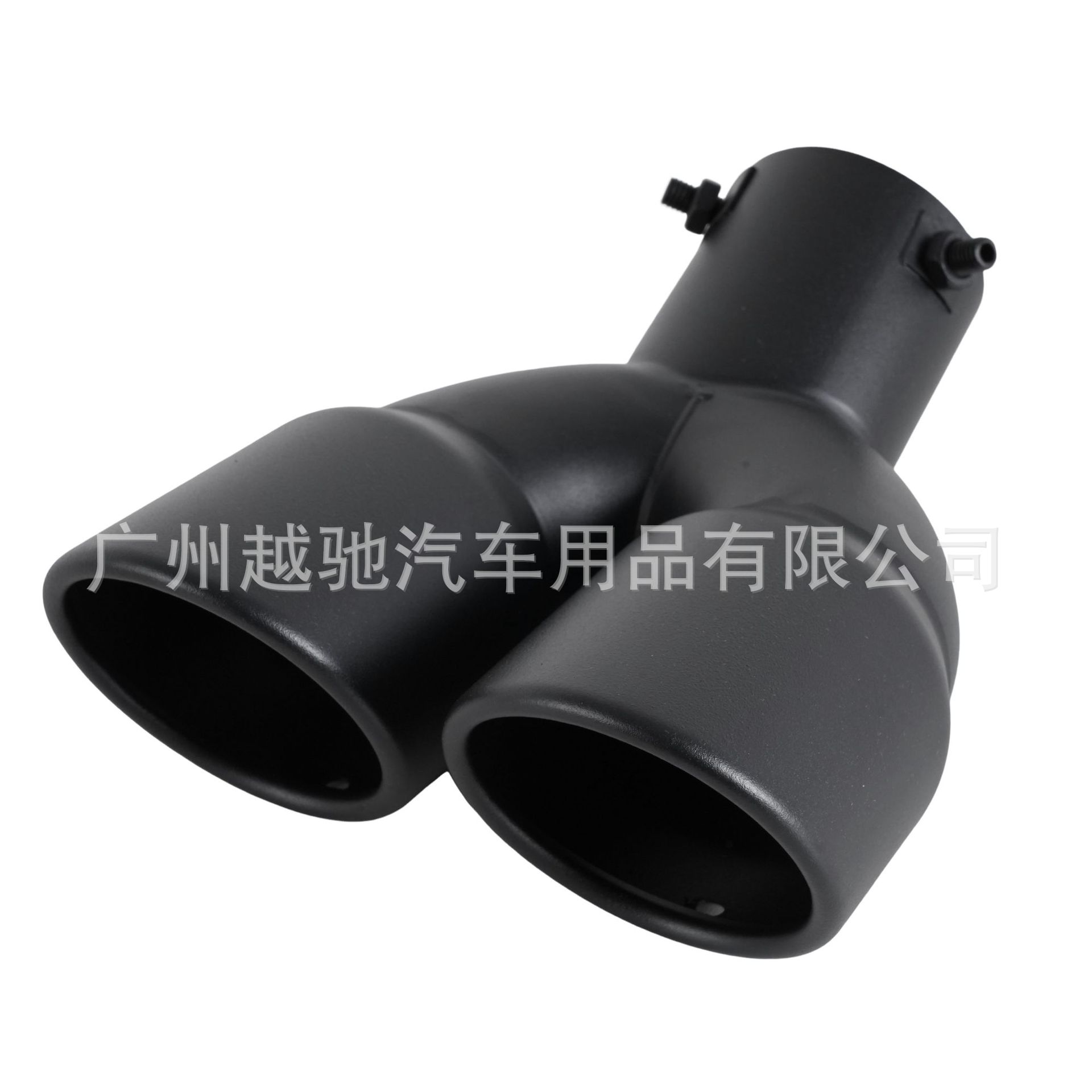 Tubo de escape de doble tubo modificado del automóvil uno fuera dos silenciador de garganta trasera decorativo tipo engrosado universal tubo de cola de garganta trasera de doble salida