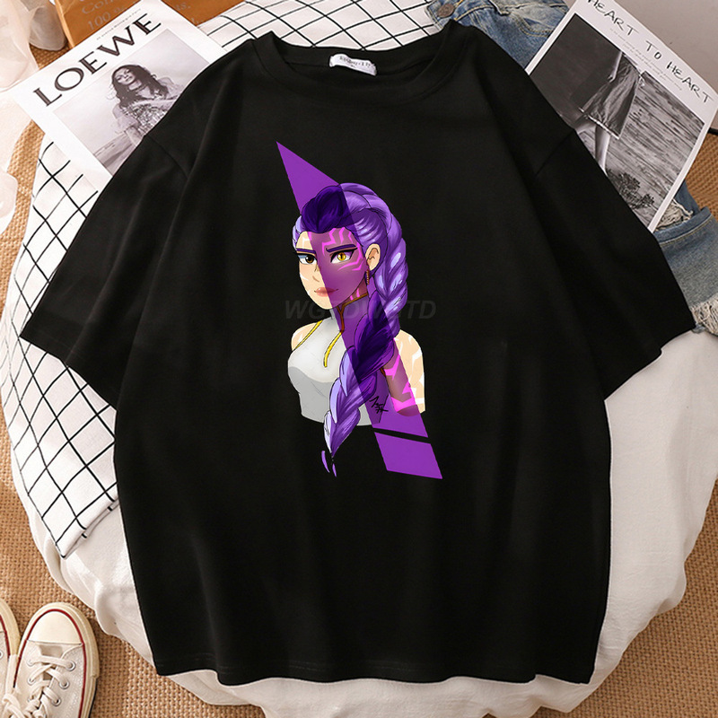 狩魔女グループ周辺プリントラウンドネック半袖外国貿易夏カジュアルスポーツトップスルーズTシャツヨーロッパとアメリカのトレンド|undefined