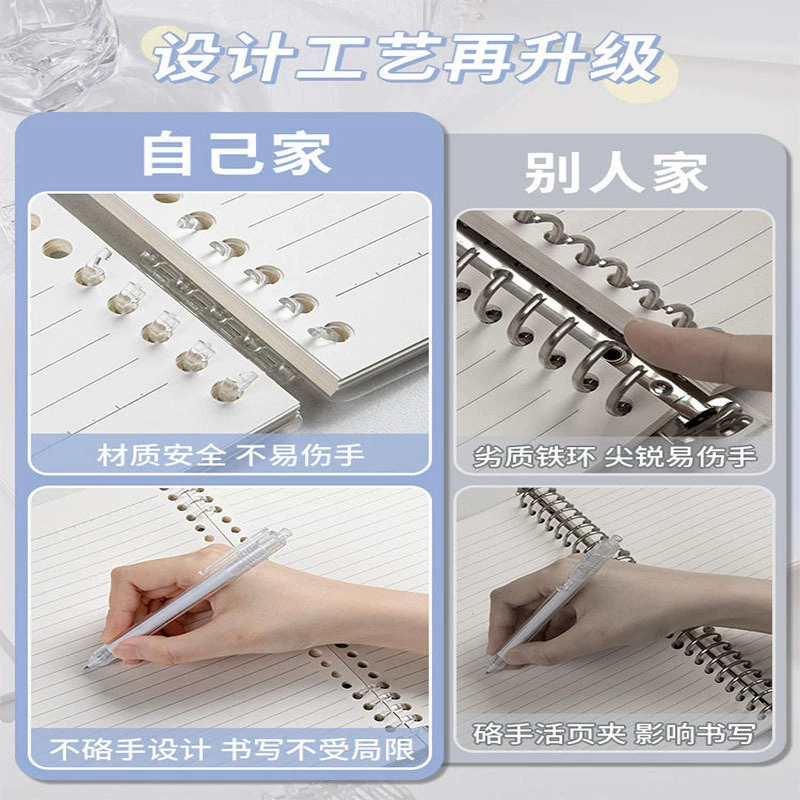 四季年华 Gradient loose-leaf b5 notebook simple a5 removable refill notebook record book wholesale