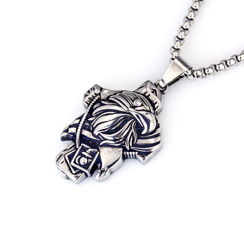 Punk Retro Titanium Steel Pendant Necklace For Men And Women_voghion.com