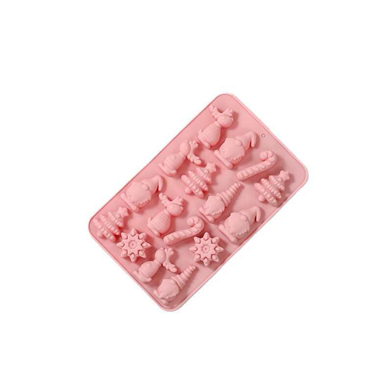 新しいクリスマスヘラジカサンタシリーズムース食品グレードのシリコーンビスケットベーキングチョコレートモールド|undefined