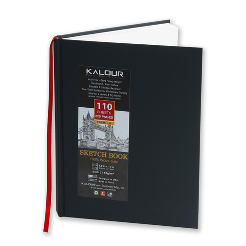 KALOUR Sketchbook 2 8.5*11inch 110 pieces of writing paper hard-sided colored lead hand-painted Women's Day gift