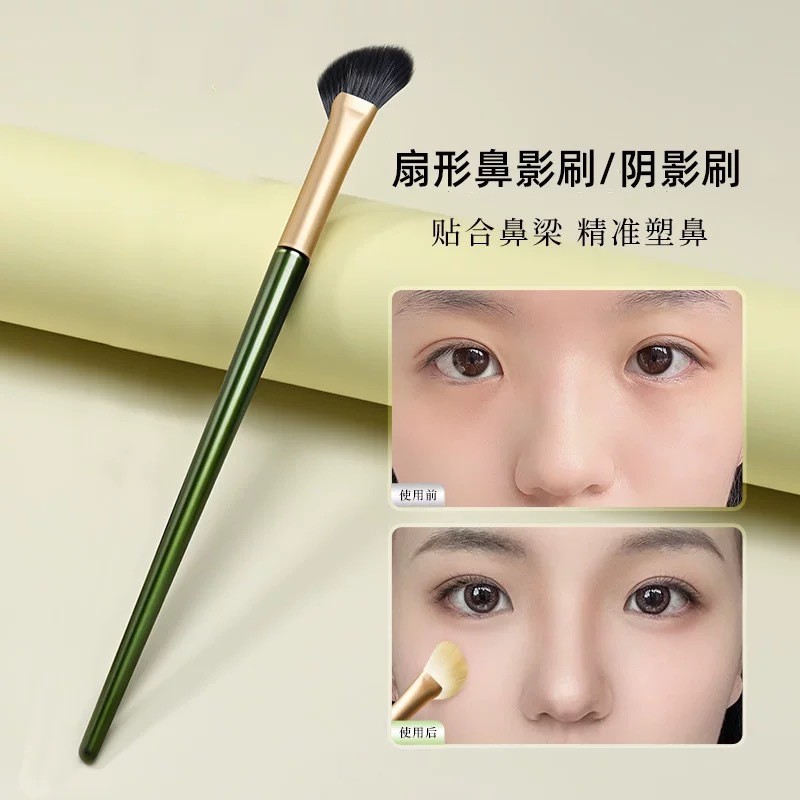 Tekli Makyaj Fırçası - Düz Balık Kuyruğu Fondöten Fırçası Pudra Fırçası Eyeliner Fırçası Burun Kontur Fırçası Allık Fırçası Göz Farı Fırçası Kapatıcı Fırçası