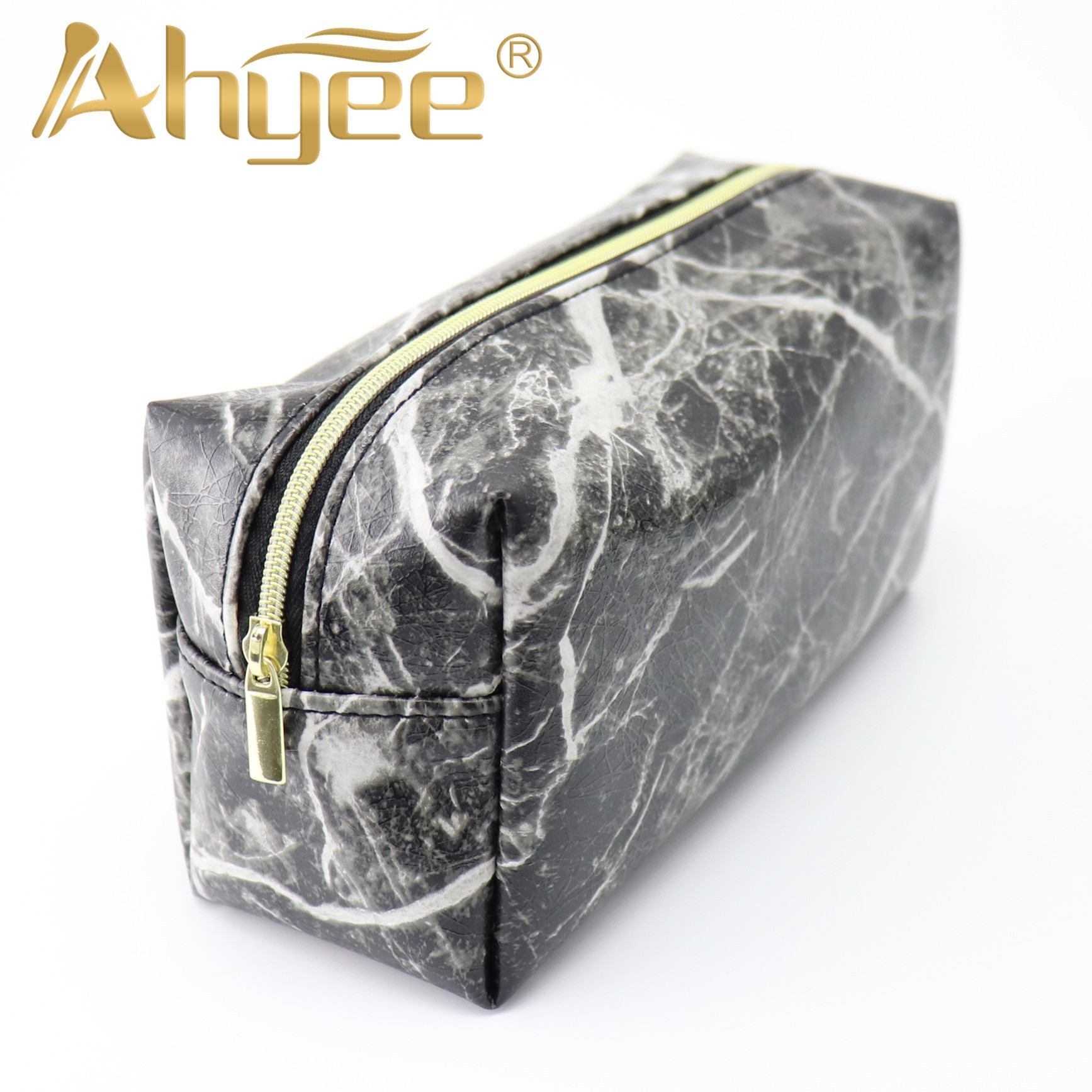 Marble polyurethane cosmetic bag