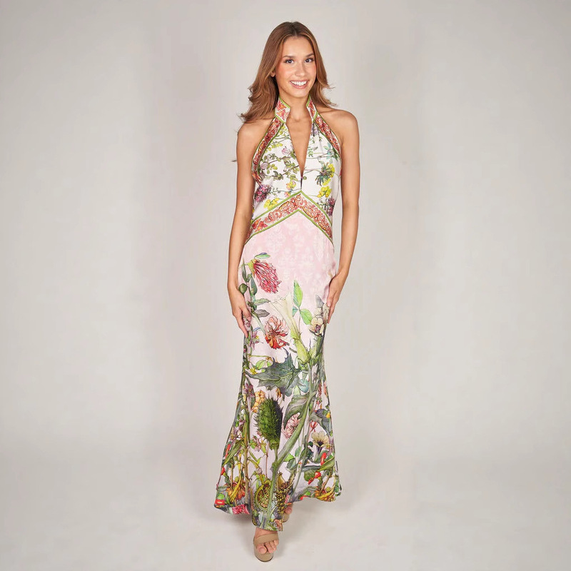 In-Stock 2026 New Summer Amazon Independent Platform European and American Fashion Trendy Foreign Trade Printed Dress for Women