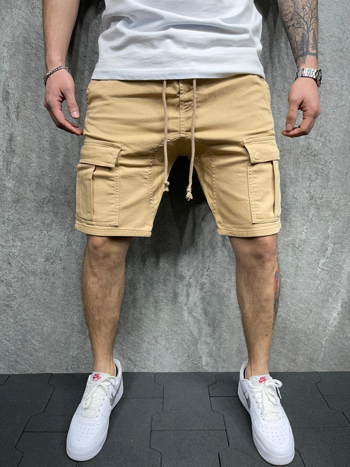 2022 New Foreign Trade Fashion Summer Men's Multi-Pocket Workwear Shorts Loose Outdoor Casual Shorts