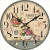 Nordic cross -border retro wood quality hanging clock living room Digital electronic clock bedroom simple creative DIY quiet watch