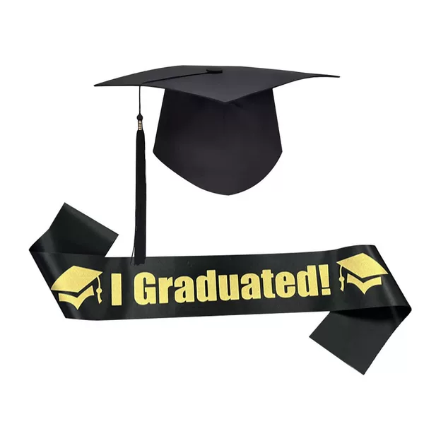 Graduation Set Igraduated Party Bachelor's Ceremony Male and Female Festival Ribbon Gift Supplies Flat-Top Hat