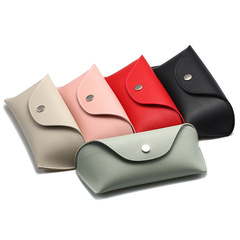 New stylish sunglasses case, minimalist and lightweight luxury, dark lens case, leather soft pouch, solid color