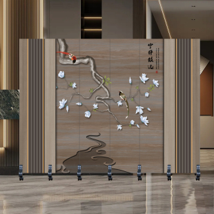 ✅ Screen Living Room New Chinese Style Modern Simple Dining Room Office Bedroom Blocking Foldableable Mobile Partition