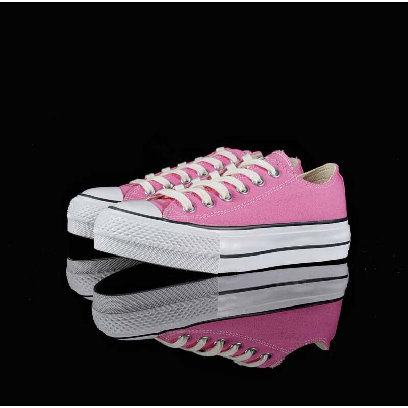 2026 New Thick-Soled Height-Increasing Shoes in Barbie Pink, High-Top Women's Canvas Shoes