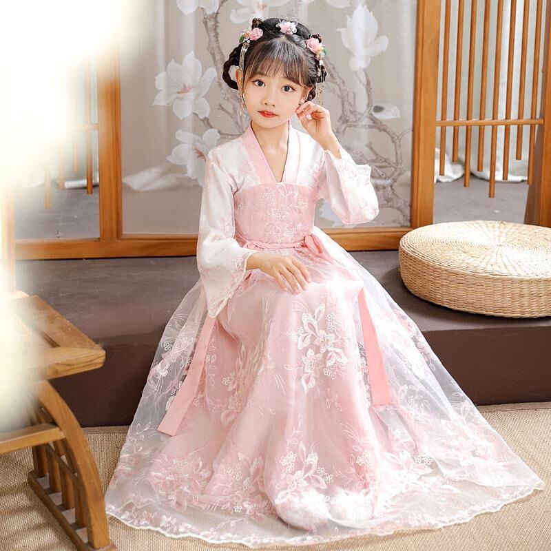 Girls' Hanfu Autumn Outfit Chinese Style 2026 Fairy Ancient Costume Spring and Autumn Children's Dress Skirt for Girls Autumn Ancient Style Rujun