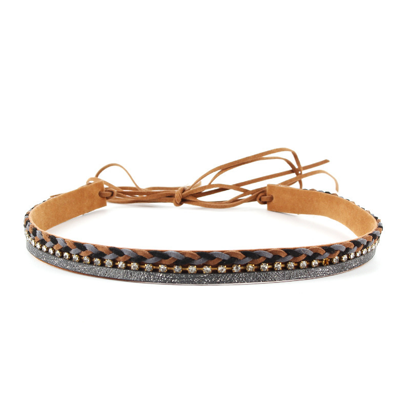 YP-03 한국 벨벳 체인 접착 모자 장식 벨트