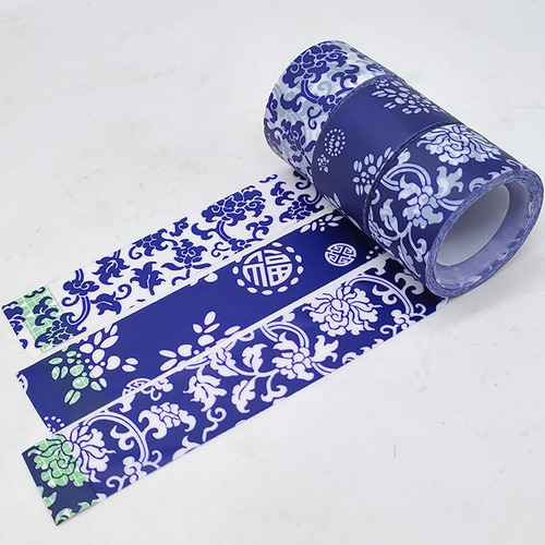 24mm blue and white tape frosted matte kindergarten blackboard newspaper cultural creative handmade decorative tape gift packaging tape