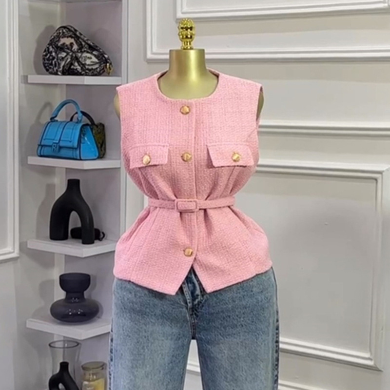 European and American Women's Clothing 2025 New Autum Style Sweet and Fresh Small Fragrance Single-Breasted Patch Pocket Shirt Women's Tops