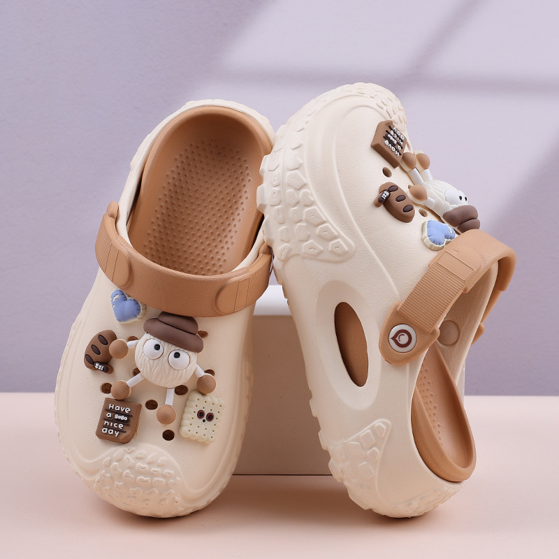 New Summer High Heel Baotou Slippers Hole Shoes Women's Anti-slip Internet Celebrity Same Style Outer Wear Increased Thick Sole Anti-slip