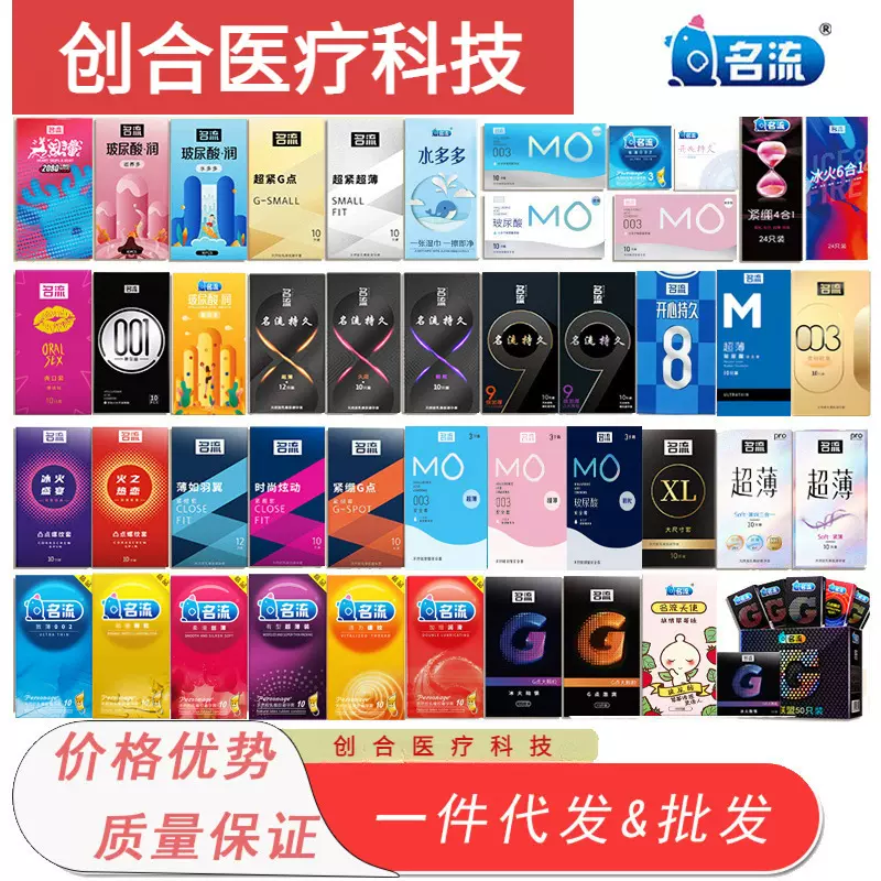 名流避孕套全系列安全套超薄延时套情趣成人计生用品一件代发批发