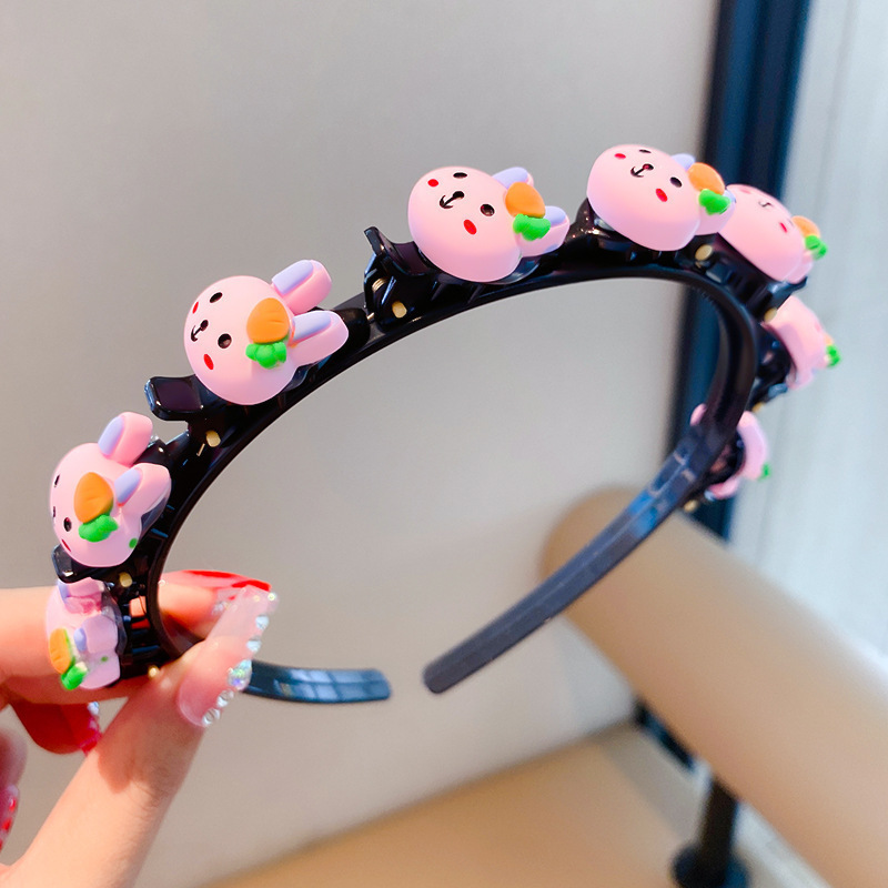 漫画子供用ヘアバンドヘアピンベビープレスヘアヘッドバンド編組ヘアピン女の子かわいいヘアアクセサリー頭飾り|undefined