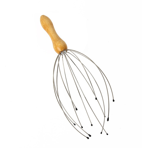 New Style Head Massager, Popular One-Time Shipping, Wood Handle, Steel Wire Head with 12 Claws, Soul Extractor, Wholesale