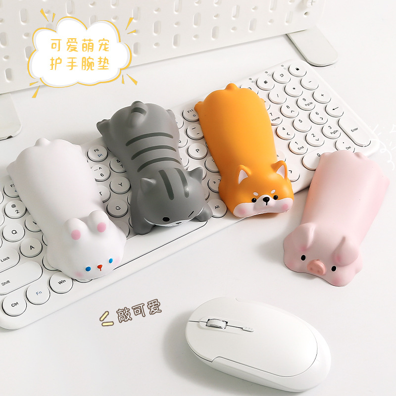 Decompression Mouse Pad Wrist Pad Girls Wrist Pad Cute Cartoon Office Desktop Pad Wrist Rest Hand Pillow