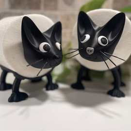 2025亚马逊新款家居厕所纸巾架工艺品青蛙先生