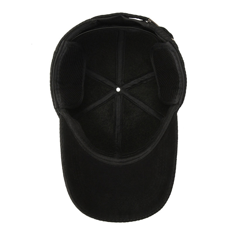Men's Winter Baseball Cap With Plush Lining And Ear Protection_voghion.com