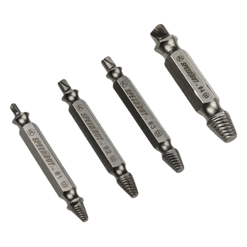 Специальное предложение Набор из 4 предметов из быстрорежущей стали с двойной головкой для удаления винтов, универсальный инструмент для партии отверток