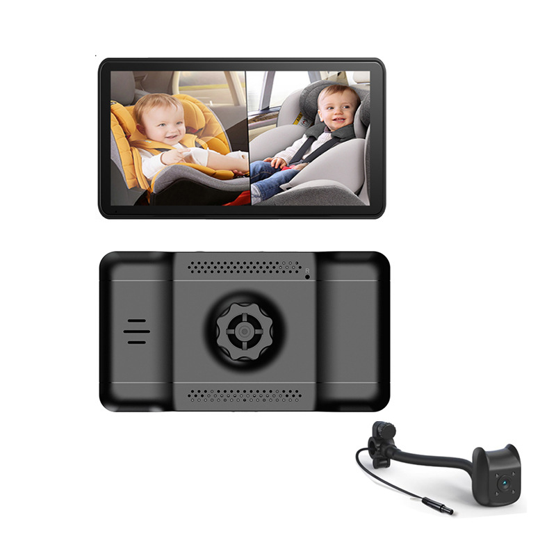 New cross-border product: Car-mounted baby monitor 5inch AHD high-definition infrared night vision camera for baby safety and care
