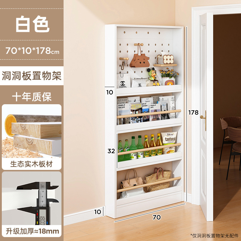 Estante de placa multifunción detrás de la puerta, gabinete ultrafino, estante de bocadillos para el hogar de piso a techo de varias capas, entrada a la puerta, colgante de pared