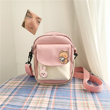 韩系可爱帆布包包女2023新款潮小清新单肩包高品质洋气时尚斜挎包