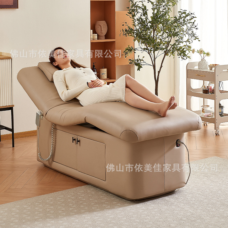 Cama de belleza eléctrica para sala de belleza especial de masaje de temperatura constante calentamiento micro plástico spa cama de bordado de patrón médico multifuncional