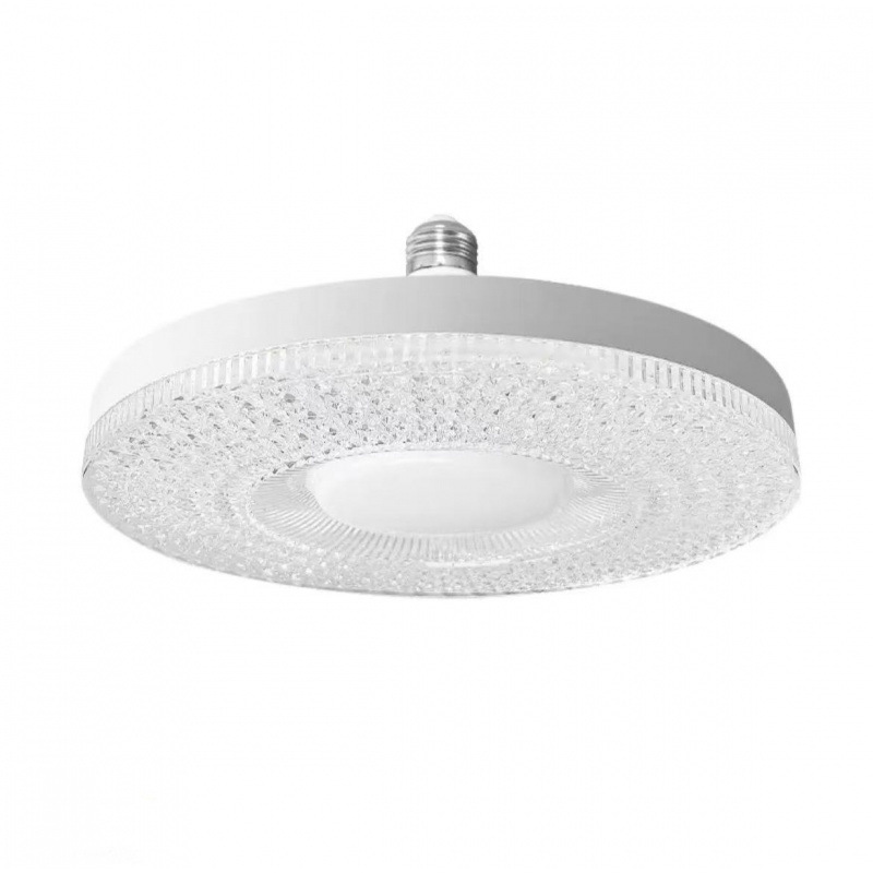 Nuevo LED cristal lámpara de platillo acrílico hogar dormitorio comedor tricolor atenuación lámpara de protección de ojos moderna y simple