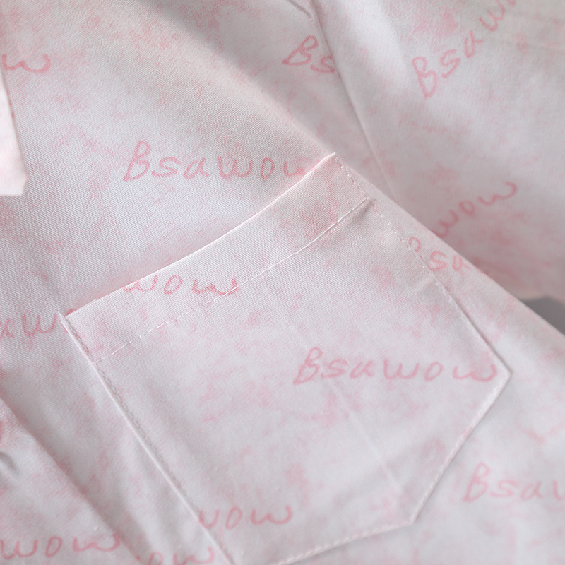 7177 Traje de camisa rosa para niños Ropa de playa estilo de vacaciones delgada de verano para niños 2025 nueva celebridad de Internet de manga corta