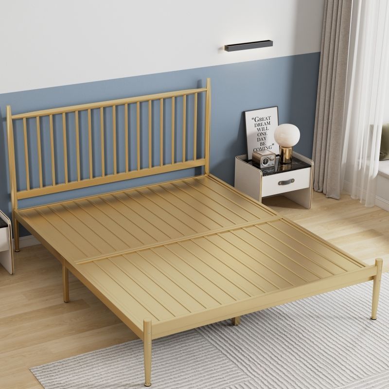 Cama de hierro de la celebridad de Internet dorada de estilo europeo simple Cama de hierro engrosada Cama de hierro doble individual de 1,5 m