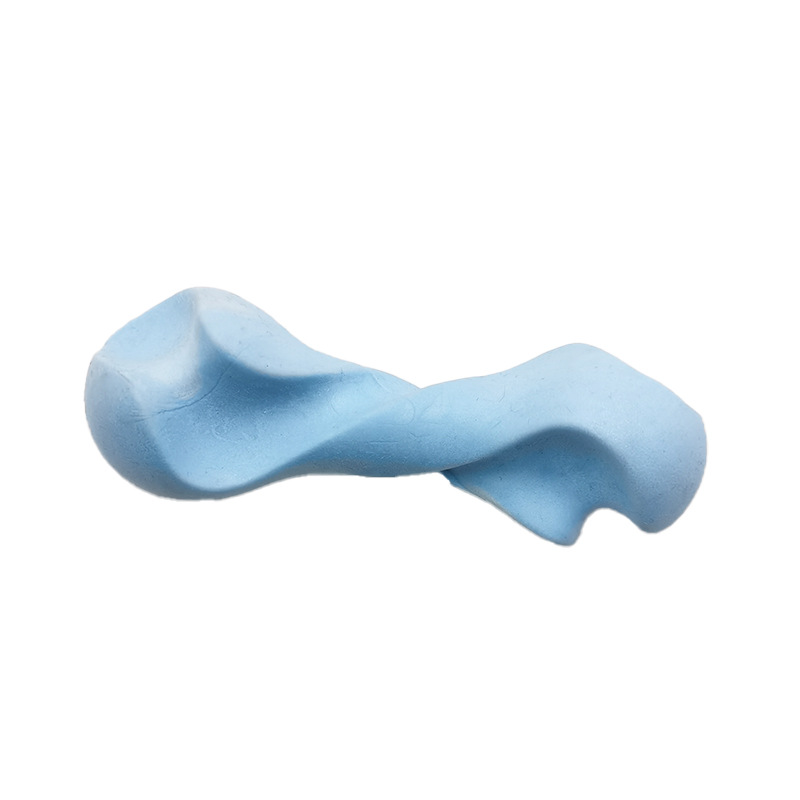 Nuevo macaron TPR espuma leche sabor hueso perro juguete nudo dientes moler palo juguete para mascotas color caramelo