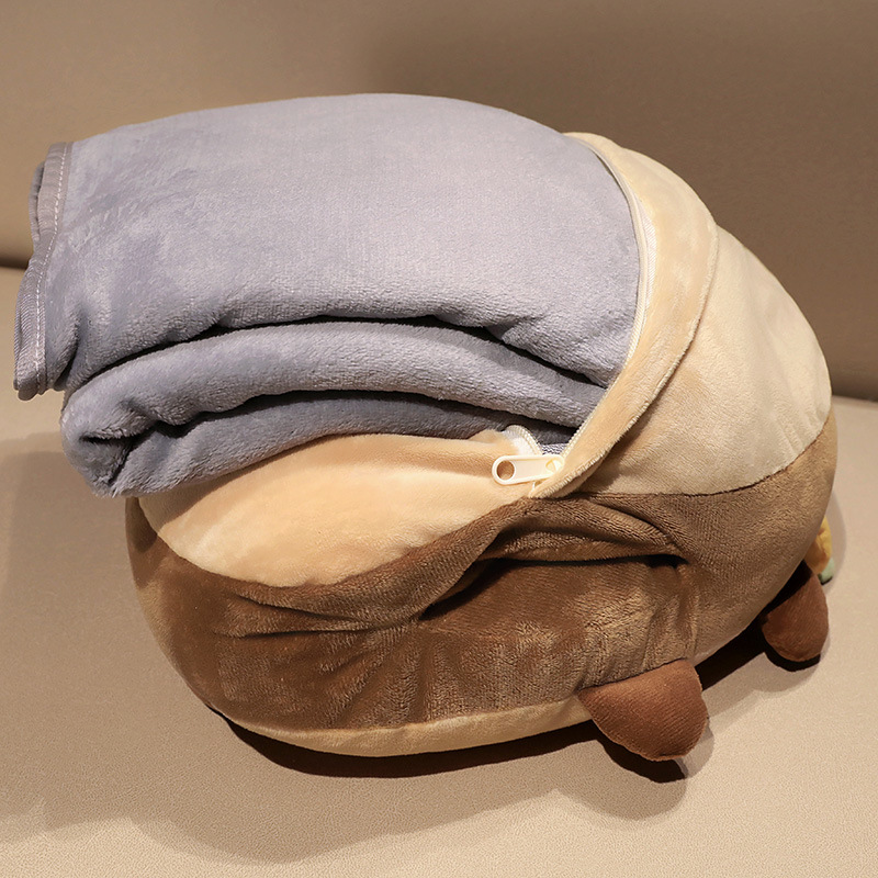 Cutie capibara almohada 3 en 1 mantas de aire acondicionado siesta almohada sofá cojín logotipo mayorista mujer