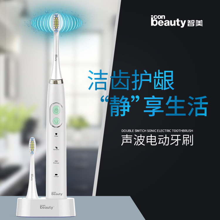 Source Factory Direct Sales Sonic Electric Toothbrush Adult Model Wholesale Customized Couple Home Charging Model Rechargeable Model