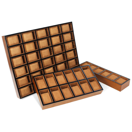 Water oak multi-position 6-12-18-30 position watch display plate, wooden tree grain watch tray, jewelry storage box