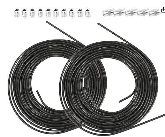 Tubo redondo de 4.76 mm con conector de cobre chapado en oro de grado industrial, línea de freno de 7.62 metros, piezas automotrices resistentes a la corrosión