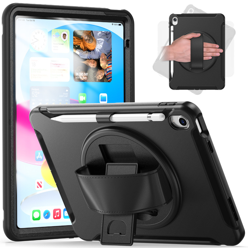 Suitable for 2025 iPad 10Th Generation 10.9 Protective Case 11Th Tpu Full-Cover Leather Hand Strap Tablet Case Mini Apple A16 Suitable for 2025 iPad 10Th Generation 10.9 Protective Case 11Th Tpu Full-Cover Leather Hand Strap Tablet Case Mini Apple A16