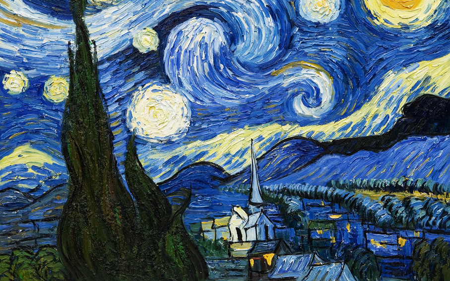 梵高油画璀璨星空