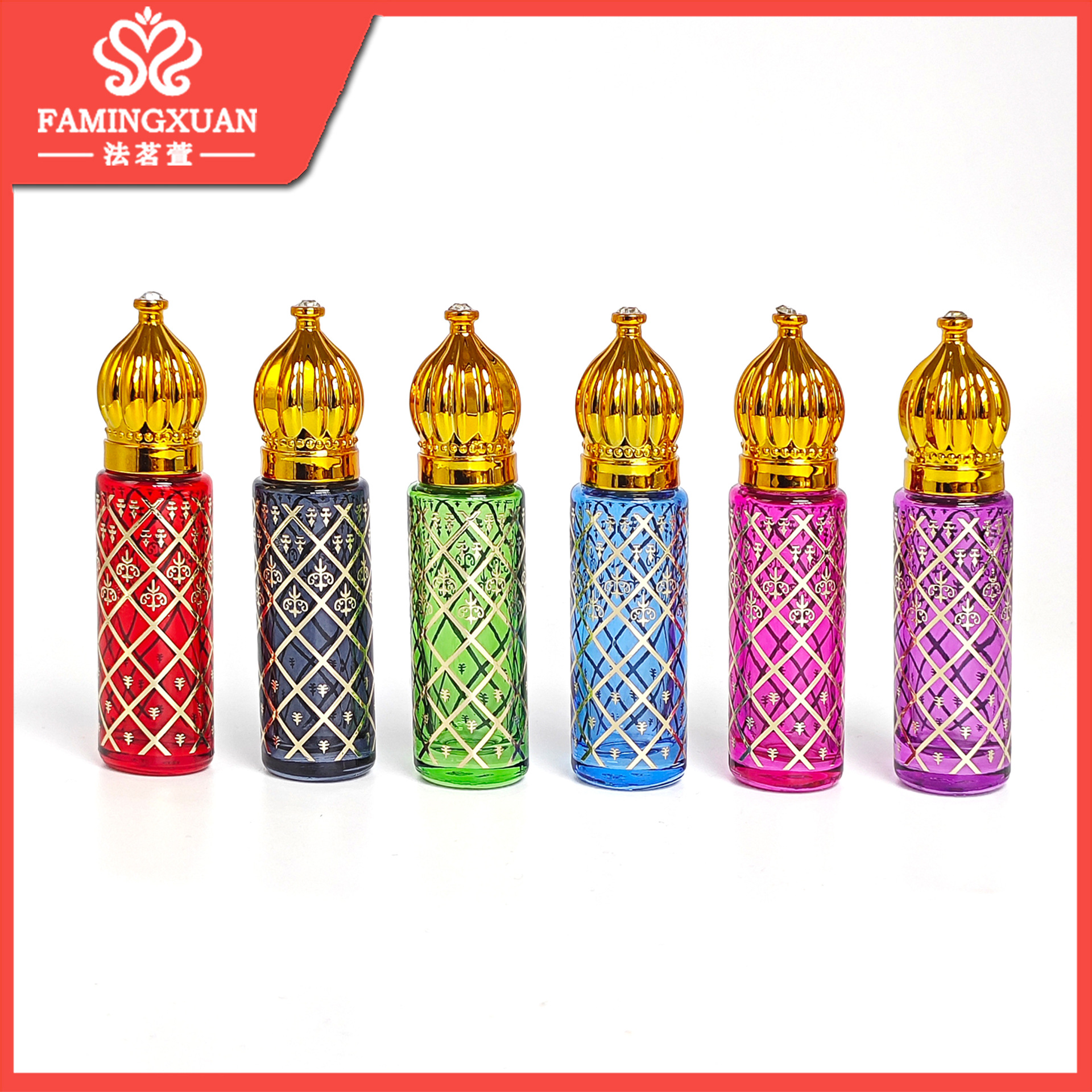 Frasco Roll-On para Perfume XB18 8ml de Vidrio Portátil Roll-On para Aceites Esenciales y Perfumes