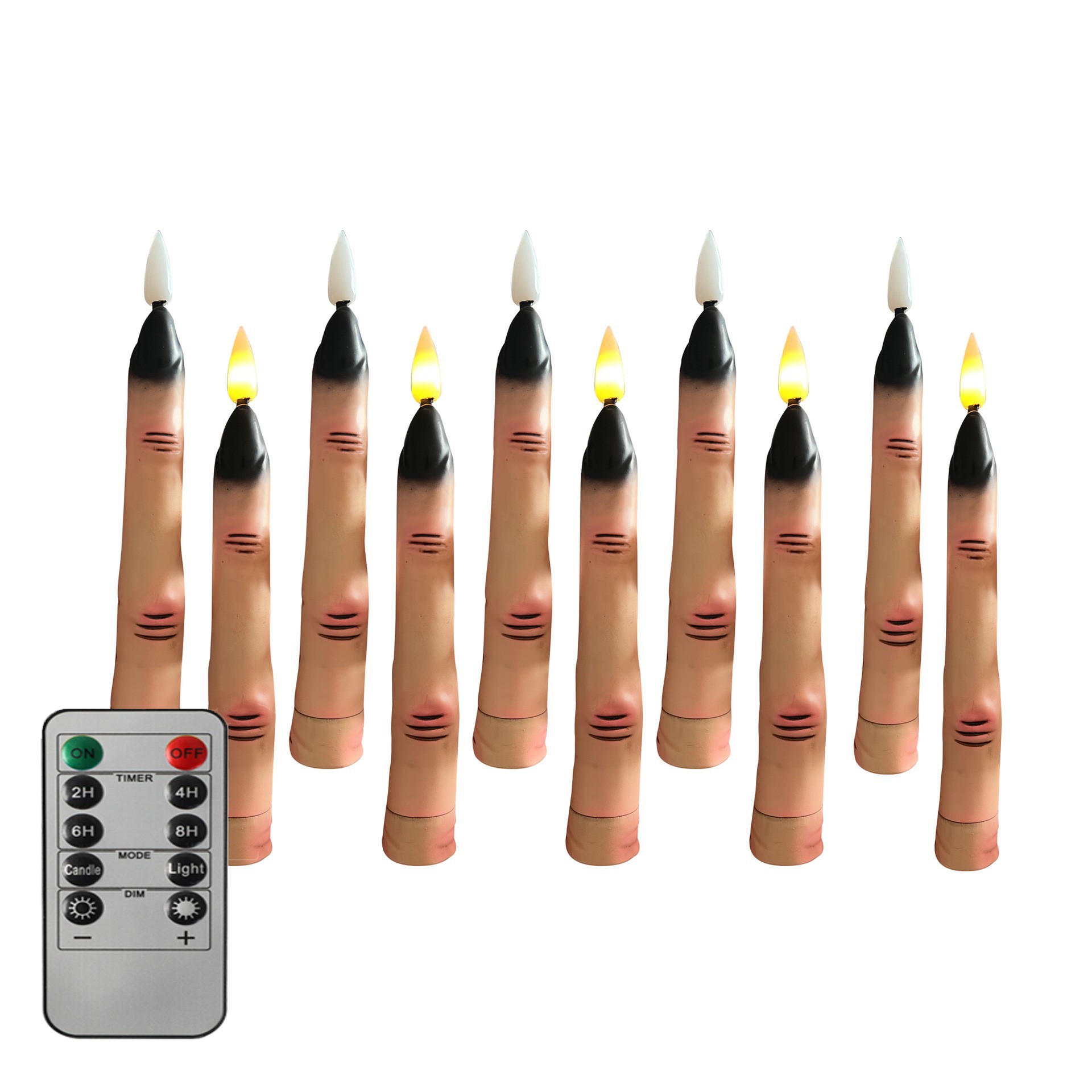 핑거 캔들 + 10버튼 리모콘(10개 팩)